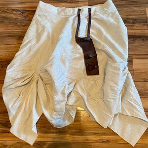 Cream Cosplay Skirt with Gun Holster Ruffle